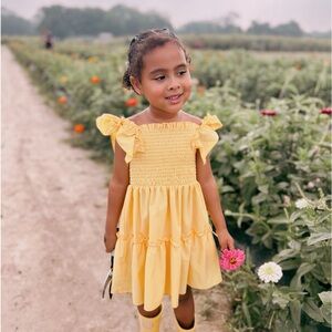 Sunny Yellow Ruffle Dress